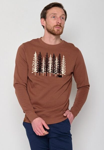 GREENBOMB Nature Wood Camp Wild - Bequemes Sweatshirt aus Bio-Baumwolle / hochwertiger Print / GOTS / Fair & Vegan