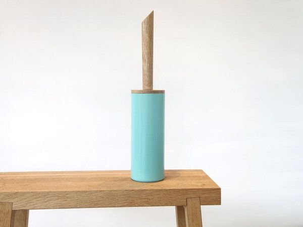 werkvoll by Lena Peter Upcycling WC-Bürste FIRE mit Eichegriff