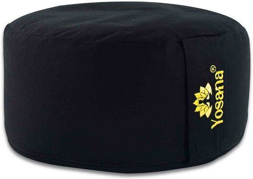 Yosana Yogakissen XL, 35cm rund, Meditationskissen mit Deutscher Bio-Dinkelspelzen Füllung