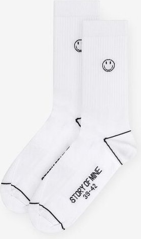 STORY OF MINE Smiley Socken aus überwiegend Bio-Baumwolle