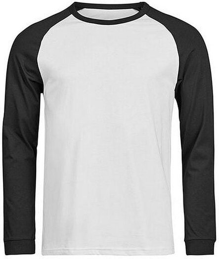 TeeJays Herren Langarm T-Shirt Two Tone Bio - Baumwolle bis 3XL Longsleeve