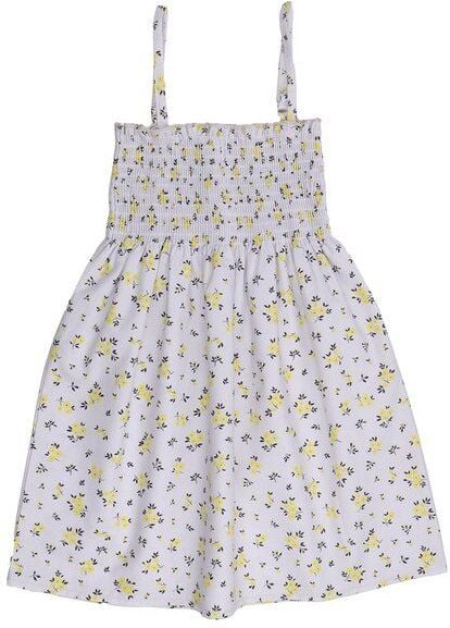 Cotokids Mädchen Trägerbluse – Weiß mit gelbem Blumenmuster, leicht & bequem | von Walkiddy