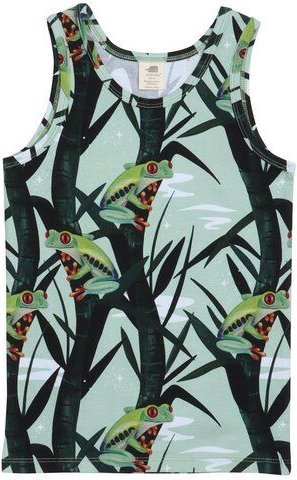 Kinder Unterhemd aus Bio-Baumwolle mit Elasthan in Grün – GOTS-zertifiziert, Walkiddy