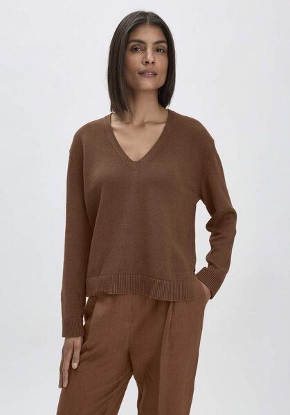 hessnatur Strick Pullover Relaxed aus Bio-Baumwolle mit edlem Leinen