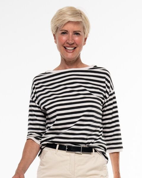 Alma & Lovis Lässiges 3/4 Arm Ringelshirt aus Organic Cotton | Ringel Longsleeve