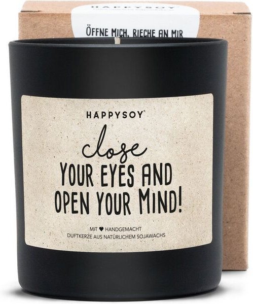HAPPYSOY Kerze Close your eyes and open your mind!