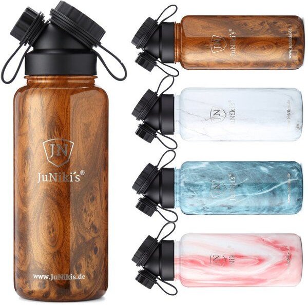 JN JuNiki's JuNiki´s Edelstahl-Thermosflasche 1L - Dekore in Holz- & Steinoptik