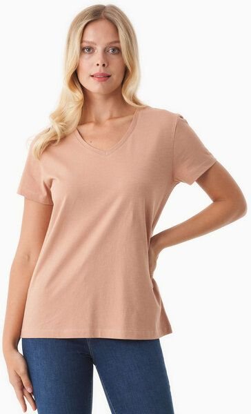 ORGANICATION Damen Basic T-Shirt aus Bio-Baumwolle mit V-Ausschnitt