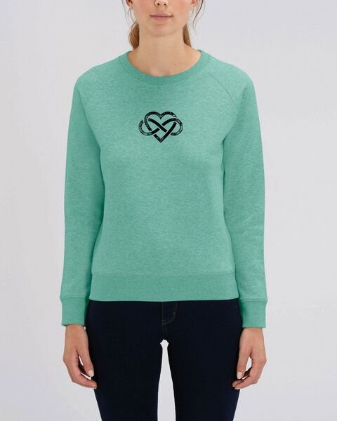 Human Family Bio Damen Rundhals Sweatshirt "Feel - Endless Love" - in 7 Farben