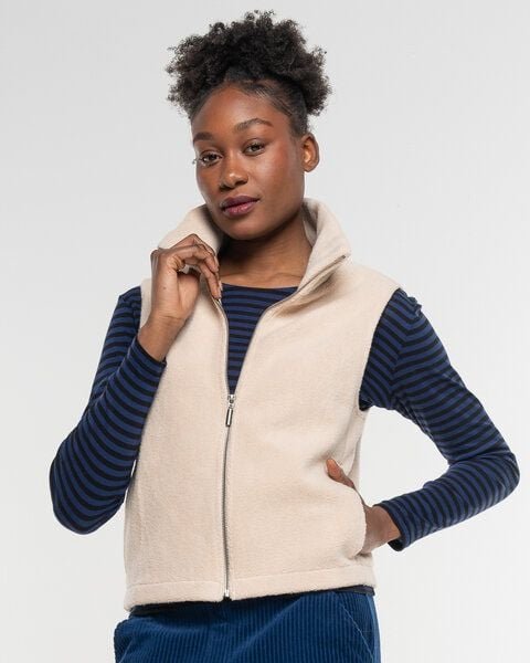 Alma & Lovis Flauschige Weste aus Organic Cotton-Fleece | Teddy Weste