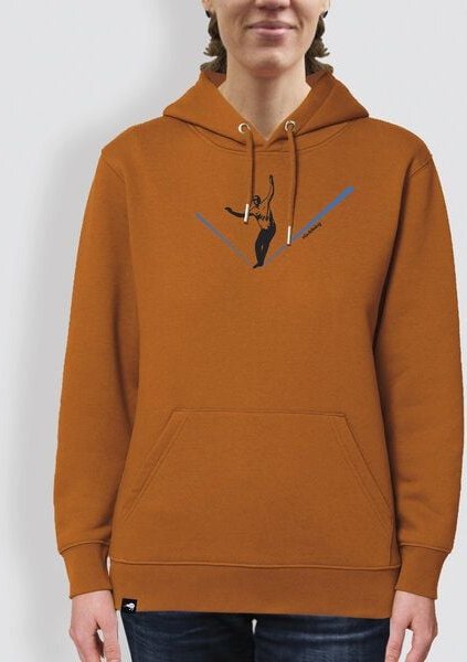 little kiwi Unisex Hoodie, "Slacklining", Roasted Orange