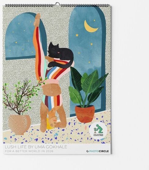 Photocircle Lush Life Design Wandkalender 2026 mit tropisch-verträumten Postern von 83 Oranges / Uma Gokhale