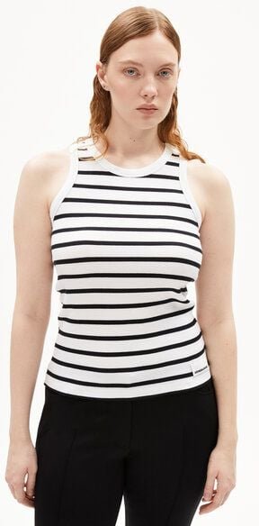 ARMEDANGELS KANITAA STRIPES TOP - Damen Ripp-Top aus Bio-Baumwoll Mix