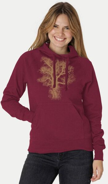 Peaces.bio - handbedruckte Biomode Bio-Damen-Kapuzensweater Chestnut