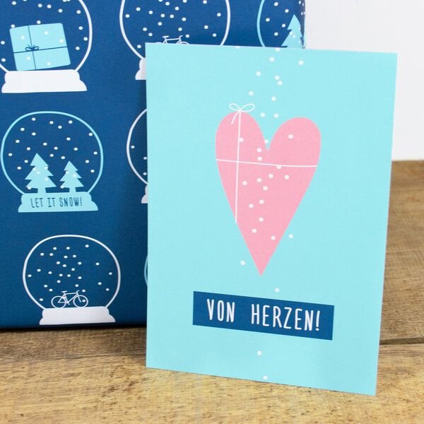 Bow & Hummingbird Postkarte Von Herzen