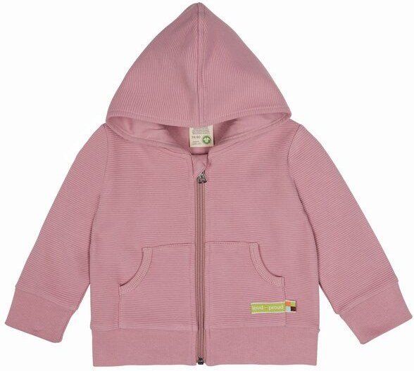 loud + proud Babys & Kinder Kapuzenjacke Rippenstruktur, GOTS-zertifiziert