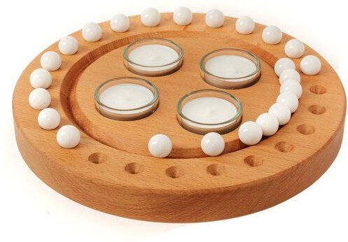 klotzaufklotz Adventskalender und Adventskranz mit Teelichtern