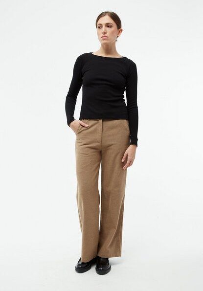 Givn Berlin Geripptes Longsleeve GBINA slim Fit aus Bio-Baumwolle