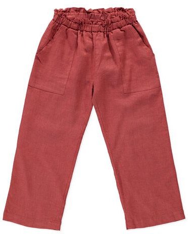 PETER JO Culotte Pants Daphne Terracotta aus Leinen