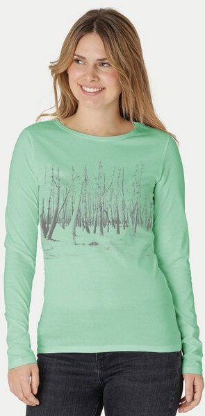 Peaces.bio - handbedruckte Biomode Damen Langarmshirt Woodland