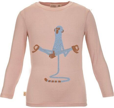 CORA happywear Kinder T-Shirt aus Tencel "Aura" | Rosa mit Druck