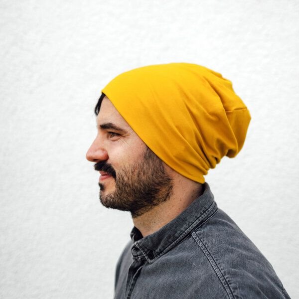 Liebe Deinen Planeten Bio Beanie in 3 Größen Herren & Damen in vielen Farben bequeme Jersey Mütze aus Bio Baumwollmix