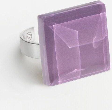 ALEXASCHA Geometrischer Statement Ring aus Glas | PUREFORM