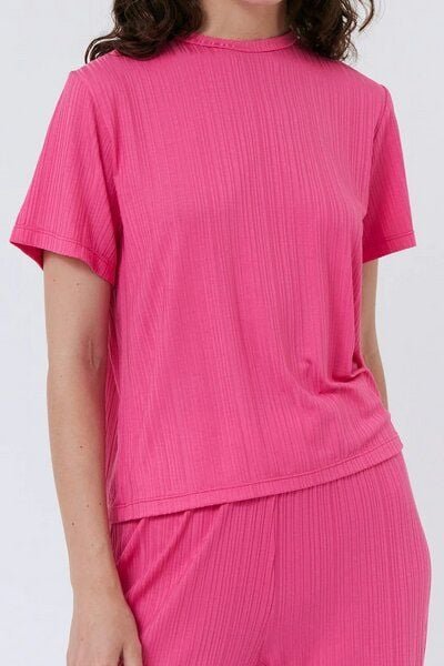 amt.studio "Eve" T-Shirt gerippt aus fließenden Lyocell