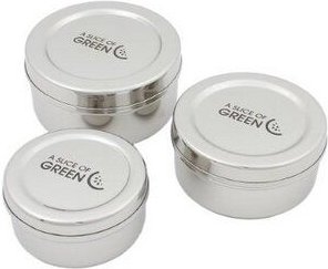 A Slice of Green Edelstahlbehälter Rund - 3er Set