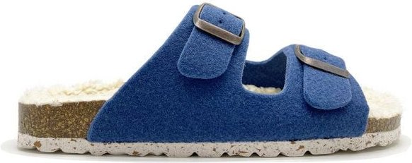 Vegane "thies ® Recycled Plush PET Bio Sandale" aus rec. PET & Biobaumwolle