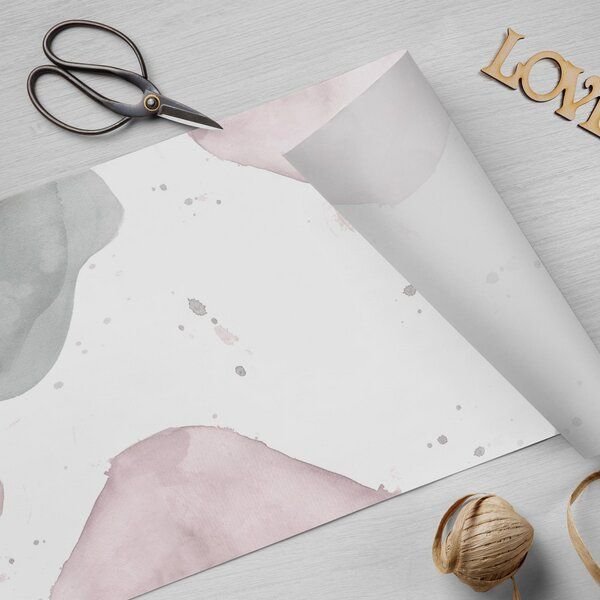 Fines Papeterie 10m Seidenpapier BUBBLES * handgezeichnet * auf Rolle * Geschenkpapier