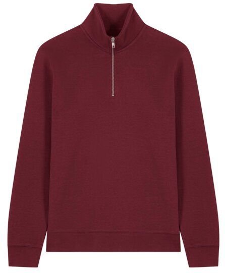 YTWOO Basic Unisex Quater-Zip-Sweatshirt Nachhaltig