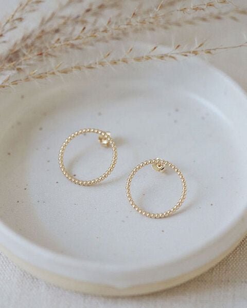 pikfine Große Kugel Ohrstecker "Mala" / silber oder vergoldet