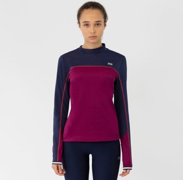 TAO Sportswear Atmungsaktives Damen Langarm Laufshirt GAIA mit Stehkragen