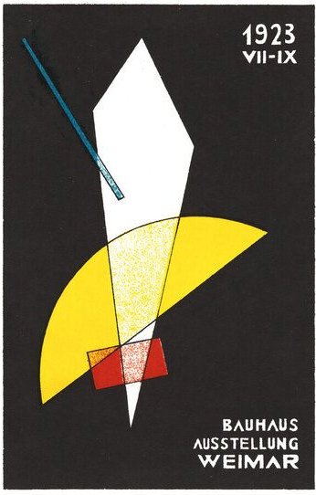 Photocircle Poster / Leinwandbild - Bauhaus Ausstellungsplakat 1923 (weiß)