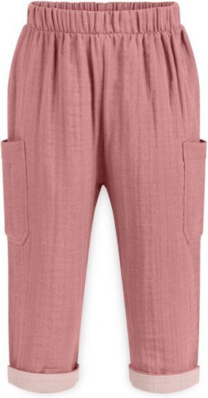 Mababu Zweifarbige Musselin-Hose | GOTS-zertifiziert | Bio-Baumwolle | Lockere Passform