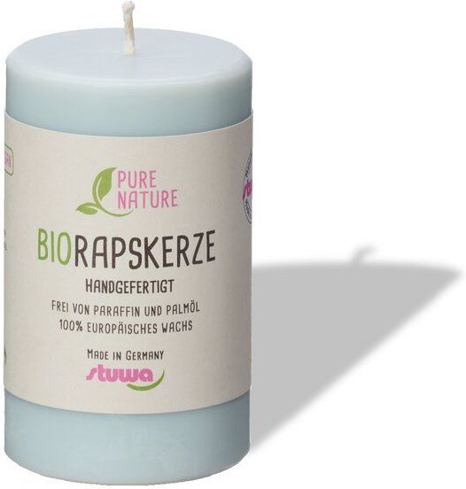 Stuwa Vegane Kerze aus Rapswachs 80 mm, Ø 50 mm - 5 versch. Farben