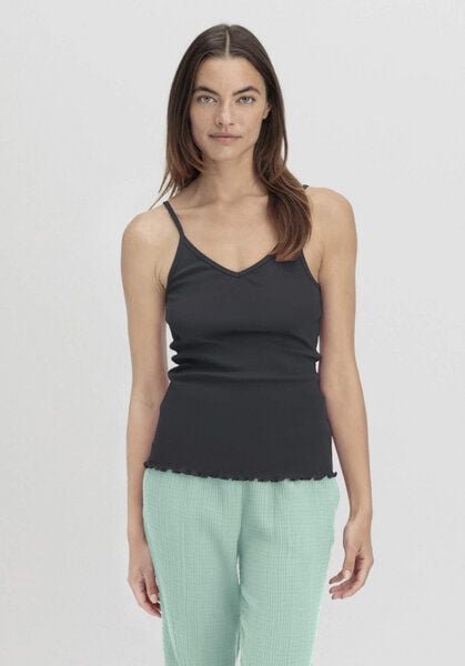 hessnatur Spaghetti-Top V-Neck Fitted 2er-Set PURE NATURE aus reiner Bio-Baumwolle