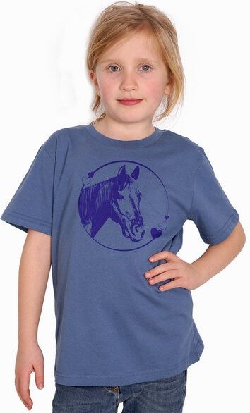 HANDGEDRUCKT "Pferdeliebe" Unisex Kinder T-Shirt
