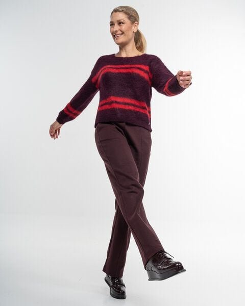 Alma & Lovis Flauschig gebrushter Pullover aus Alpakastrick | Brushed Stripe Pulli