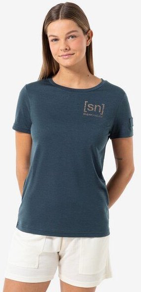 super.natural T-Shirt LOGO LINES BIO J TEE für Damen, nachhaltig, Merino