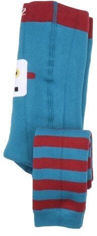 Baby Leggings Bio-Baumwolle GOTS Robots Friends blau, bequeme Kinderleggings mit fröhlichem Allover-Print, elastischer B...