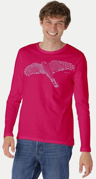Peaces.bio - handbedruckte Biomode Bio-Herren-Langarmshirt "Sperber"