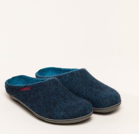 Magicfelt Filz-Hausschuh 736 aus 100% Merino-Wolle | Pantoffel für Damen & Herren mit hochwertiger Gummi-Sohle - Made in...