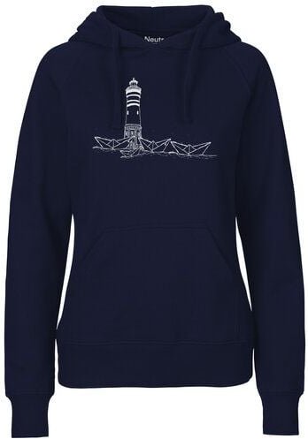 ilovemixtapes Fair gehandelter Bio Frauen Hoodie "Papierhafen" vegan, organic & fair