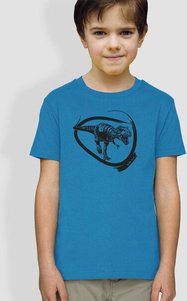little kiwi Kinder T-Shirt, "Dino", Blau