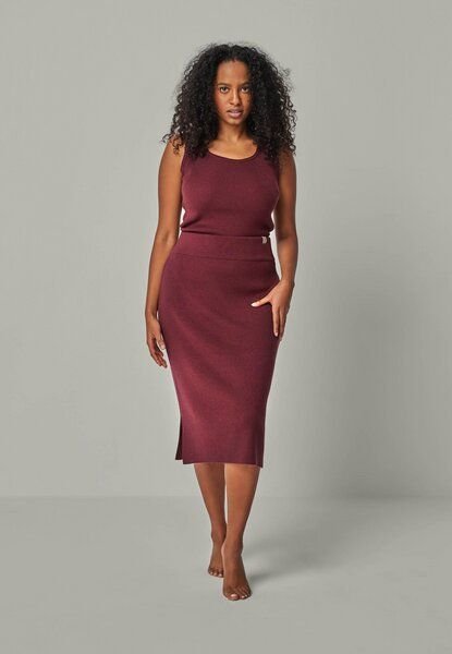 YOU LOOK PERFECT Merino Loungewear Set „Stricktop Blossom & Strickrock Erika"