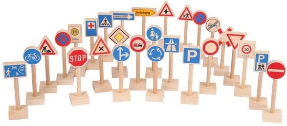 Beck Holzspielzeug Verkehrszeichen Set
