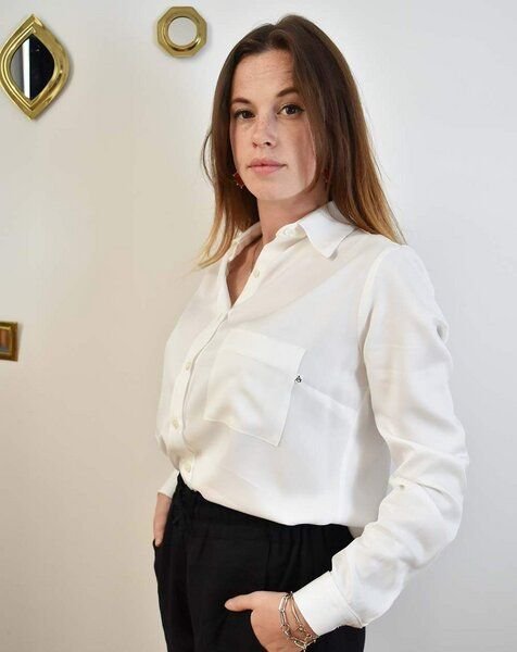 Aatise Hemdbluse 100% EcoVero Zalabis Langarm, Blusenkragen