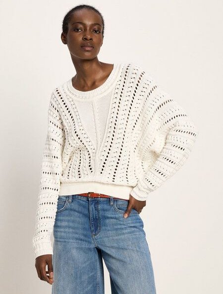 LANIUS Ajour Pullover aus Bio-Baumwolle
